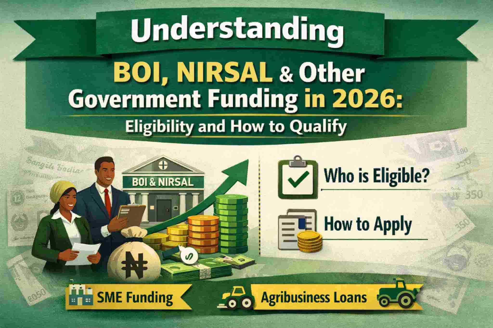 Understanding BOI, NIRSAL & Other Government Funding in 2026: Eligibility and How to Qualify