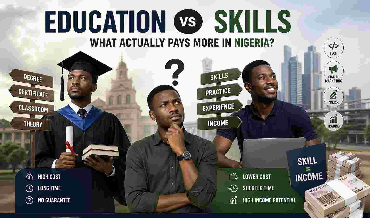 Education vs Skills: What Actually Pays More in Nigeria?