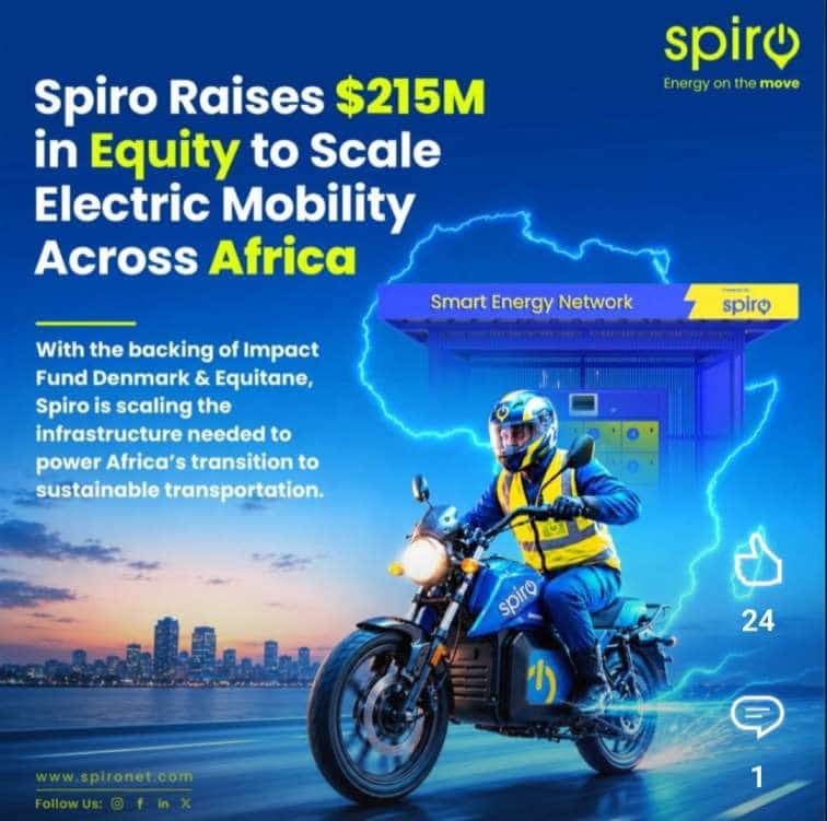 SPIRO Secures $215 Million to Accelerate Electric Mobility Across Africa