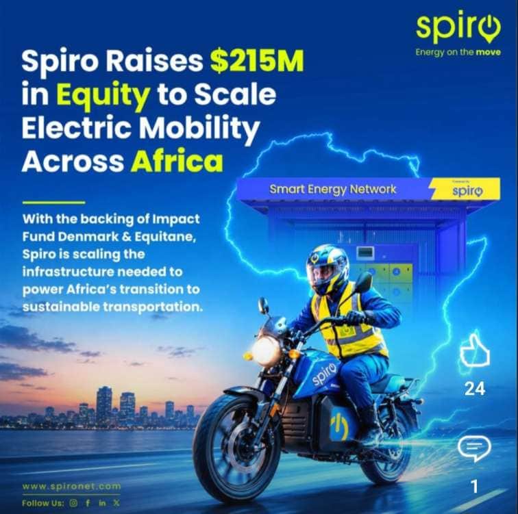 SPIRO Secures $215 Million to Accelerate Electric Mobility Across Africa