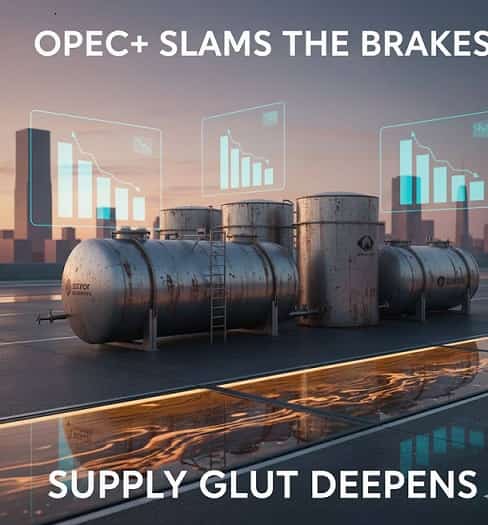 OPEC+ Slams the Brakes on Oil Supply Hikes as Market Glut Deepens