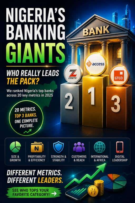 Nigeria’s Banking Giants: Who Really Leads the Pack? The Top 3 Banks by 20 Key Metrics