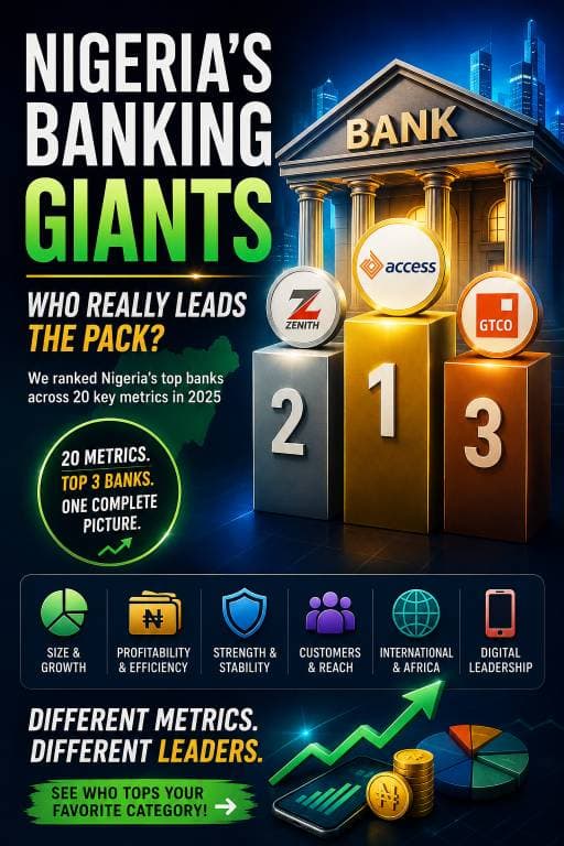 Nigeria’s Banking Giants: Who Really Leads the Pack? The Top 3 Banks by 20 Key Metrics